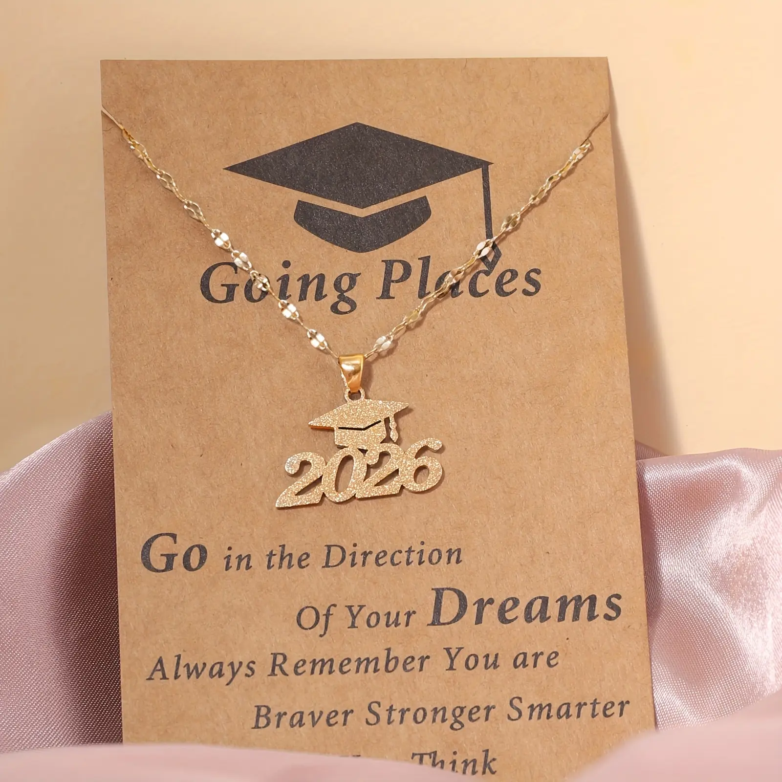 Elegant 2026 Chain Necklace for Women, Stainless Steel Pendant, Commemorative Graduation or Farewell Gift Jewelry, Elegant Necklace, Chain Necklace Women
