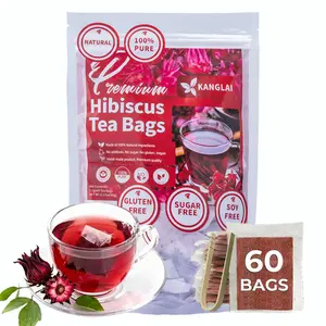 Hibiscus Tea Bags, Natural Hibiscus Flowers Herbal Tea, Caffeine Free, Refreshing Tart Flavor, Hot & Iced Tea, 60 Count,body Tea  herbal drinks