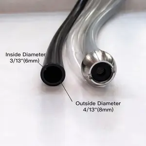 Foam cannon straw with metal ball filter