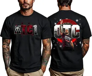 Roman Reigns OTC Smackdown Wrestling T-Shirt, 100% Cotton, Workout Graphic Tees, Casual, Menswear, Womenswear, Made in USA, Sports Fan, Unisex, Fitted Graphic Top