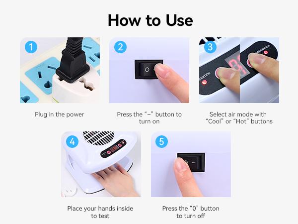 SAVILAND Essentials 5X Faster Nail Dryer – 300W Smart Sensor Dryer for Regular Polish with Warm & Cool Dual Air Modes, Battery-Free for Quick Drying