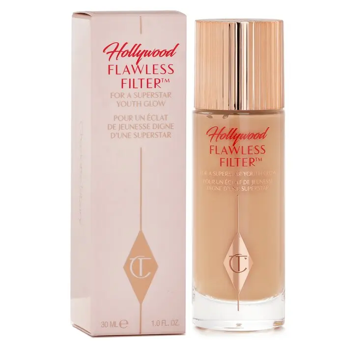 Charlotte Tilbury Hollywood Flawless Filter Cosmetic - #4 Medium, Smoothing Airbrush Finish, Oil-Control, Glossy, 30ml/1oz, Brightening, Foundation
