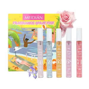 FADUIIO 5PCS Mini Perfume Gift Set – 10ml Travel Size Fragrance Collection with Sweet Floral & Warm Scents, Portable Perfume Sampler for Women