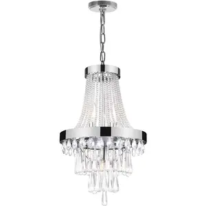 CWI Lighting Vast 3 Light 12 inch Chrome Chandelier Ceiling Light 5078P12C