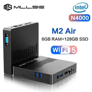 MLLSE M2 Air Mini PC Intel N4000 / J3710 – 6GB RAM 128GB Mini Desktop Computer with Dual-Band WiFi & Bluetooth