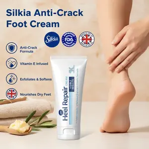 Silkia 25% Urea Anti-Crack Foot Cream with Vitamin E - Exfoliate Soften Nourish Dry Cracked Heels Hydrating Lotion Hydrating Lotion Repairing Daily