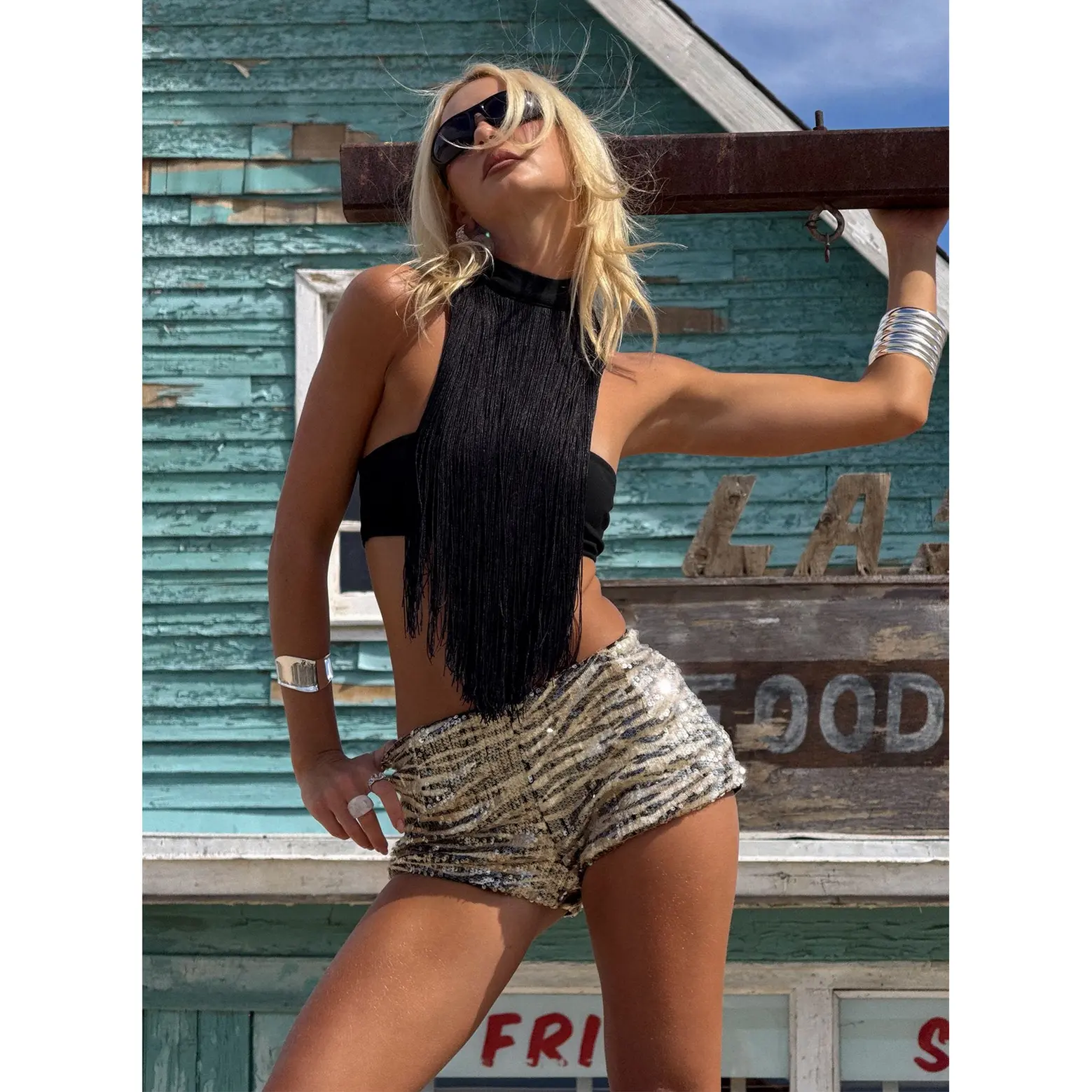 Fight These Feelings Sequin Shorts Multi