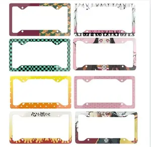 Demon Slayer Colorful License Plate Frame, Cute Car Decor, Car Accessories