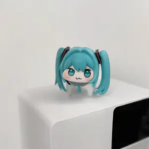 Hatsune Miku Chibi Anime Figure – Cute Kawaii PVC Cartoon Model Toy for Desk Decor, Anime Collection Gift