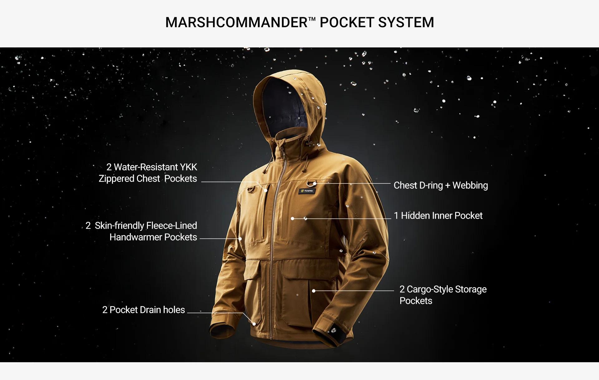 Tidewe FowlStorm Elite TideShell Waterfowl Hunting Windproof Shell Jacket