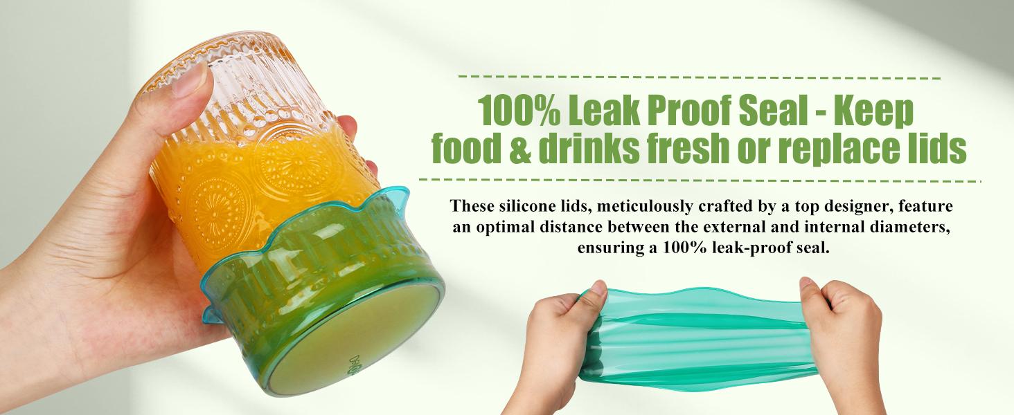 CuLiDing Kitchen Food Storage Silicone Lids - Reusable Flexible Bowl Lids for Cups or Square Containers, Fridge and Microwave Safe, Mixed Sizes