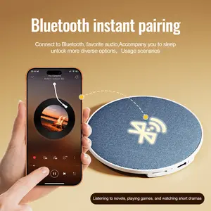 Pillow-mounted audio disc, sleep aid, ultrasonic sleep assistance, stress relief, creative under-pillow Bluetooth speaker with high dynamic sound quality.