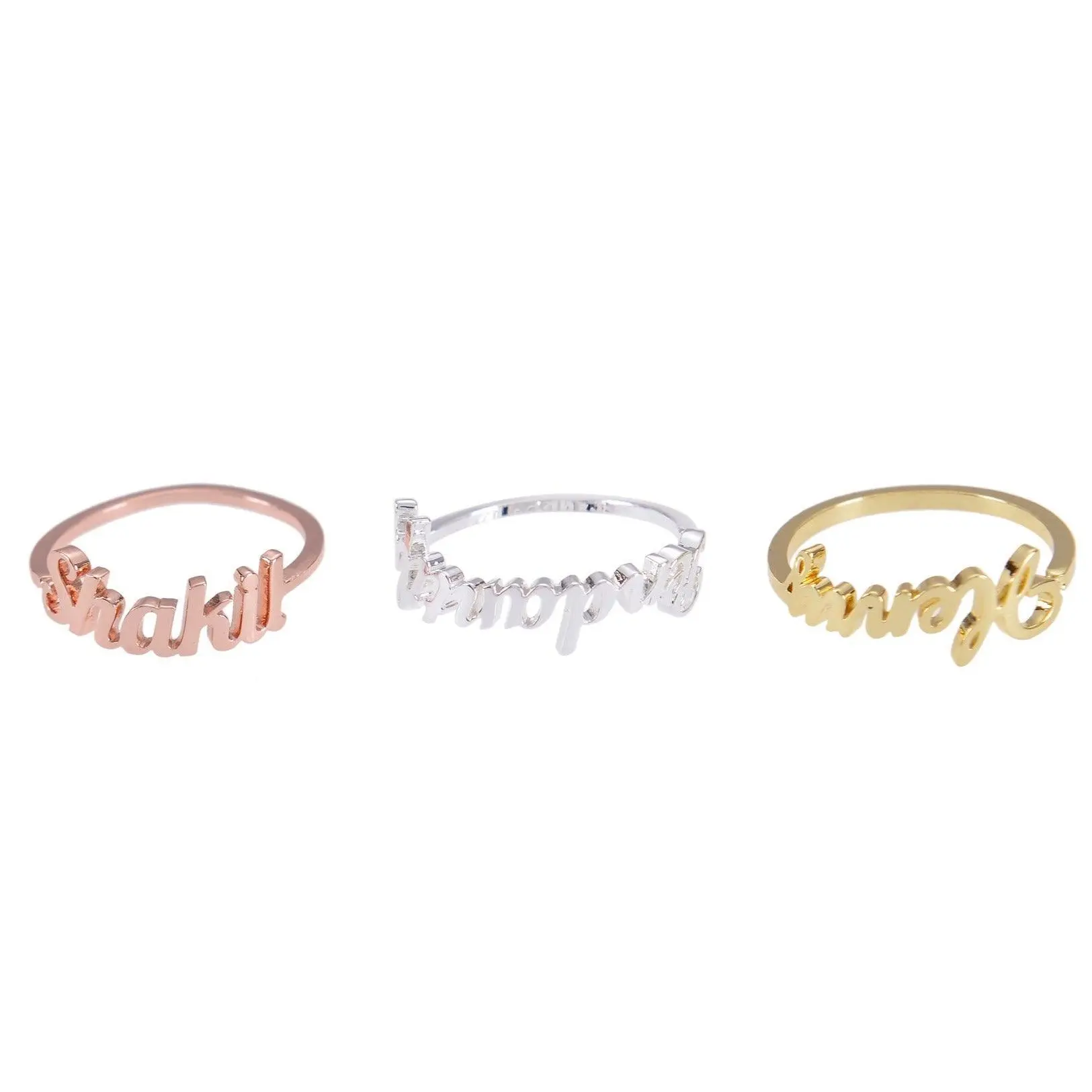 Personalized Name Rings in Multiple Fonts