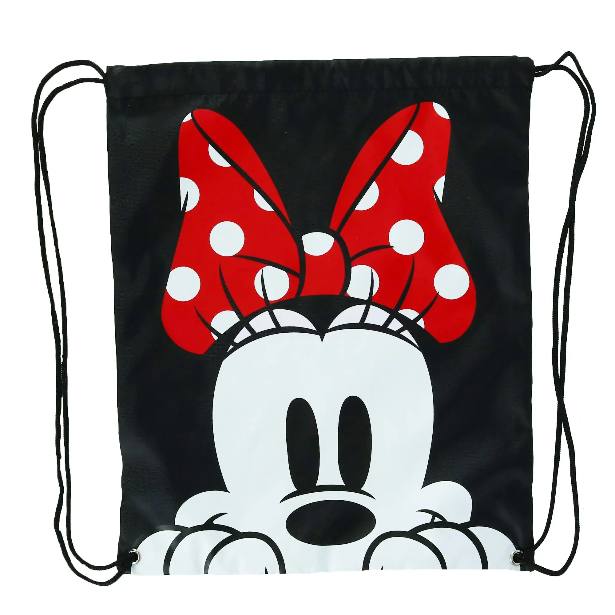 Disney Classic Minnie Mouse Drawstring Backpack for Adults, Casual Lightweight Daypack for Park Trips and Vacations, Casual Backpack, Easy To Carry, Comfortable