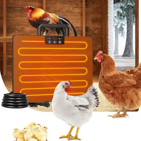 AI-Powered Radiant Heat Panel (200W) for Reptiles, 30% Higher Energy Efficient Heating, Aerospace-Grade Alloy, 42x31x5cm, 86-194℉ Adjustable Temp, 12h Timer, Smart Scenario Timing, Touch Control, High-Precision Sensors, Animal-Proof Cord, Black Handle, Lu