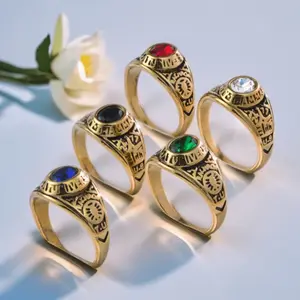 Men's 18k gold-plated ring with geometric design, nautical style, jewelry gift for weddings, birthdays, Valentine's Day, Father's Day, everyday wear, parties, gift for Mom, Mother's Day gift.