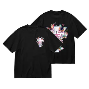 Faith Floral Butterfly Cross Double-Sided Hoodie Boho Christian Aesthetic Oversized Sweatshirt Tee for Women Long Sleeve Pullover