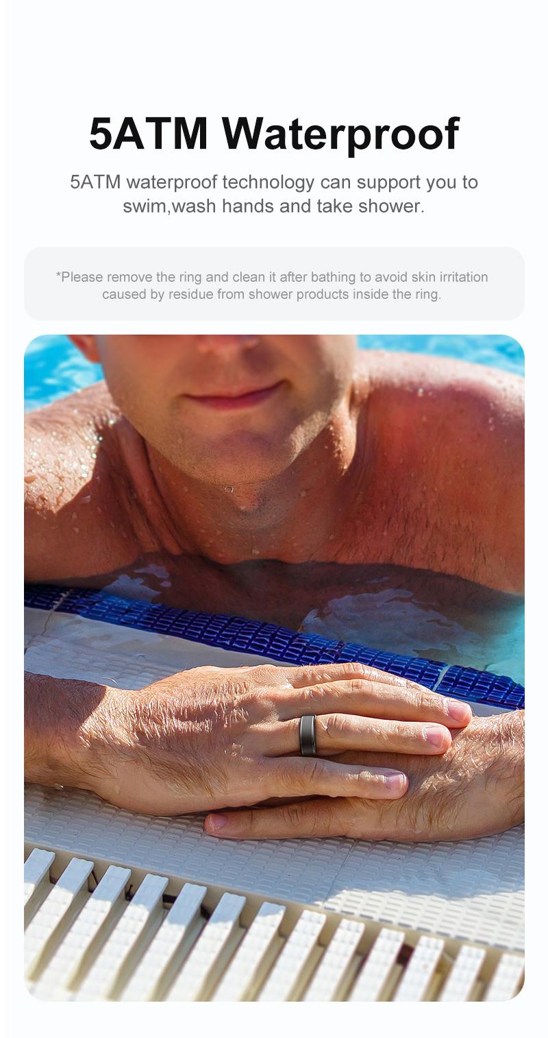 2026 New Smart Health Ring, 5ATM Waterproof Featuring Stress and Sleep Monitoring Functions, Compatible with iOS and Android, Waterproof Fitness Tracker for Women & Men, No Subscription Fee.