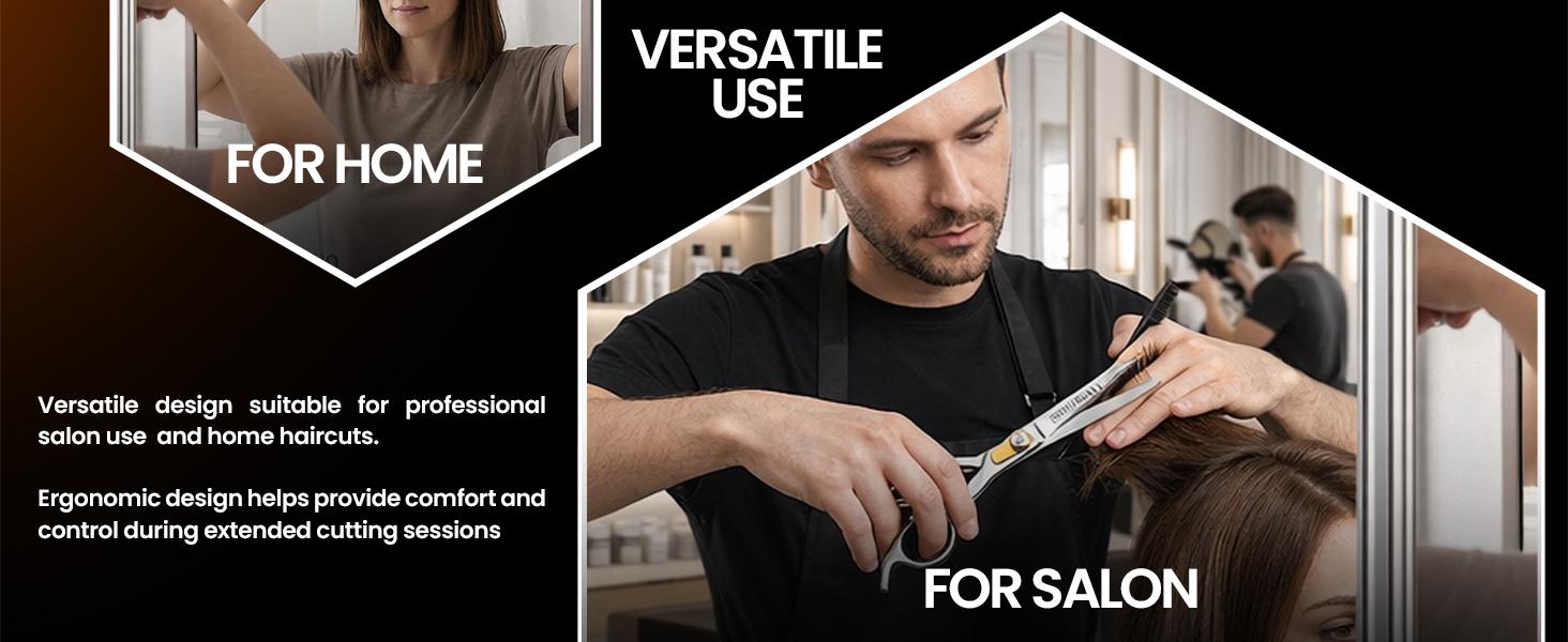 Utopia Care 6.5 Inch Professional Hair Cutting Scissors - Stainless Steel Shears with Ergonomic Easy Grip Handle for All Hair Types, Salon & Home Use, Barber Supplies, Haircare, Adjustable, Curly Hair