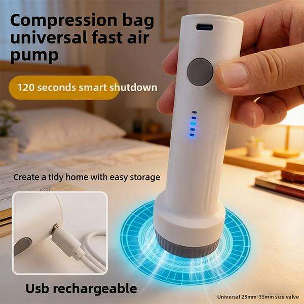 【2026 Upgraded】X7 Cordless Travel Vacuum Storage Compression Bag Set with Rechargeable air Pump 9/15 Pack Waterproof & Reusable Compression Packing Bags for 2 Size,140L/Min Powerful Air Removal，Perfect for Carry-On Suitcases,