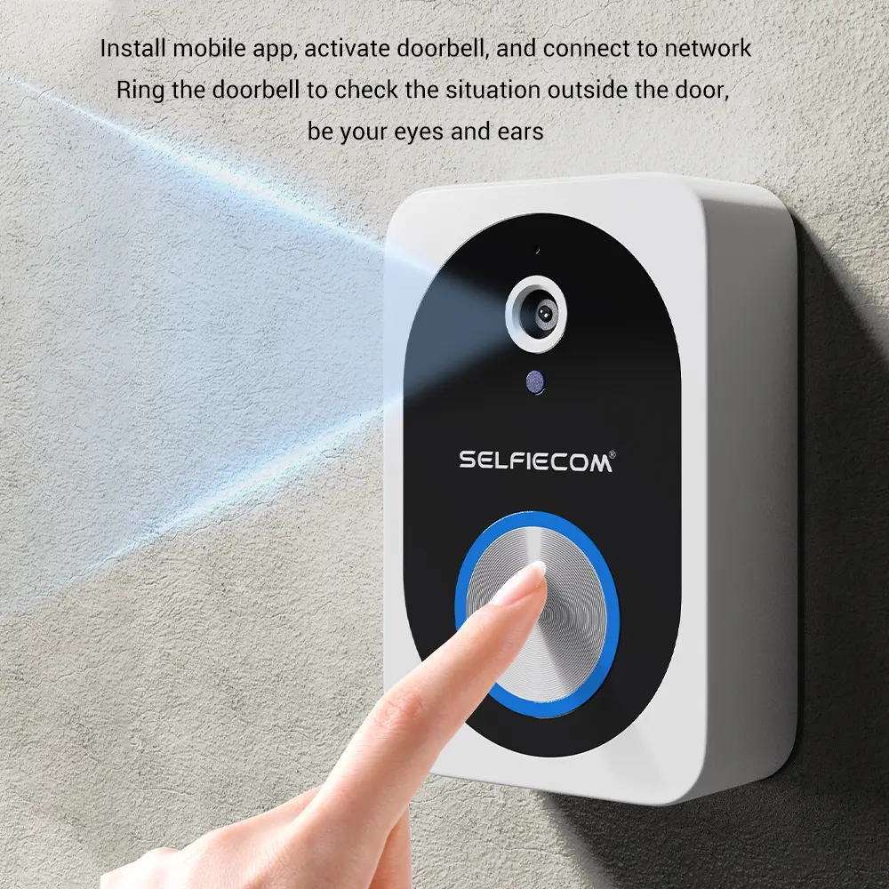 D10 Smart Video Doorbell with App – Wireless WiFi Door Bell Camera, Two Way Talk, Instant Motion Alerts, Rechargeable & Easy Install