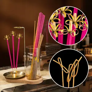 3 in 1 Incense & Candle Holder Wooden Base Aromatherapy Diffuser with Removable Glass Ash Collector Woody Home Decor for Living Room Bedroom Scented Aroma Fragrance Perfume