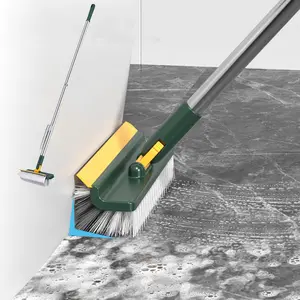 Multifunctional 5-in-1 Crevise Brush with Long Handle & Thickened Head 180° Rotating for Deep Cleaning Tile Grout Shower Enclosures Kitchens & Concrete