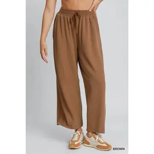 Umgee textured pants brown