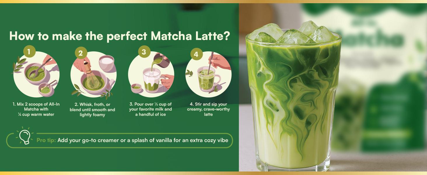 Parrox All-In Matcha with L-Theanine, Green Tea Extract & more for