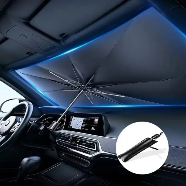 Umbrella Style Car Awning Tarp, Waterproof Cooling Tent for Sun Protection, Outdoor Camping & Vehicle Accessory, Vehicle Accessories, Auto Accessories