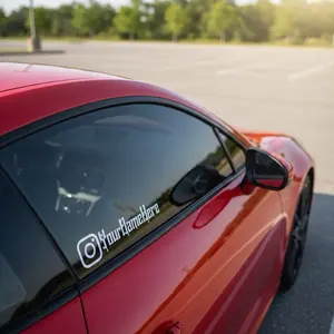 Custom Social Media Handle Car Decal - Personalized Social Media Username Vinyl Sticker for Car Windows Weatherproof Decal