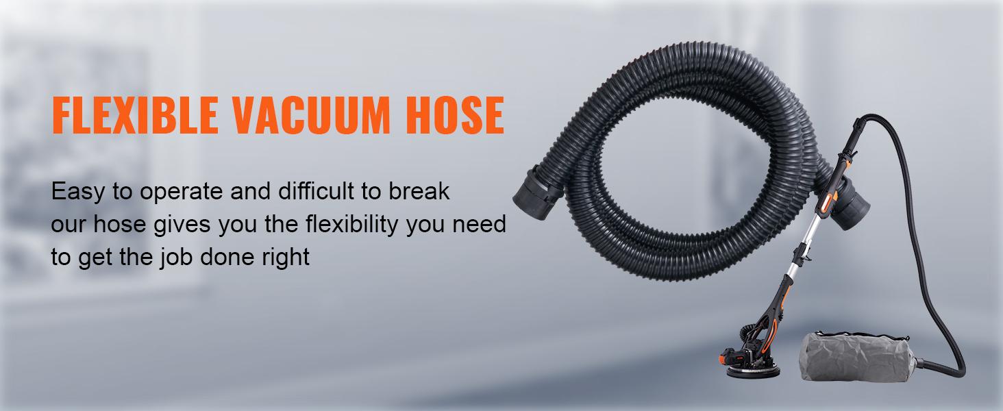 VEVOR Electric Drywall Sander, Various specifications, Foldable Handle & Self-Suction, Variable Speed, with LED Strip Light and Vacuum Bag