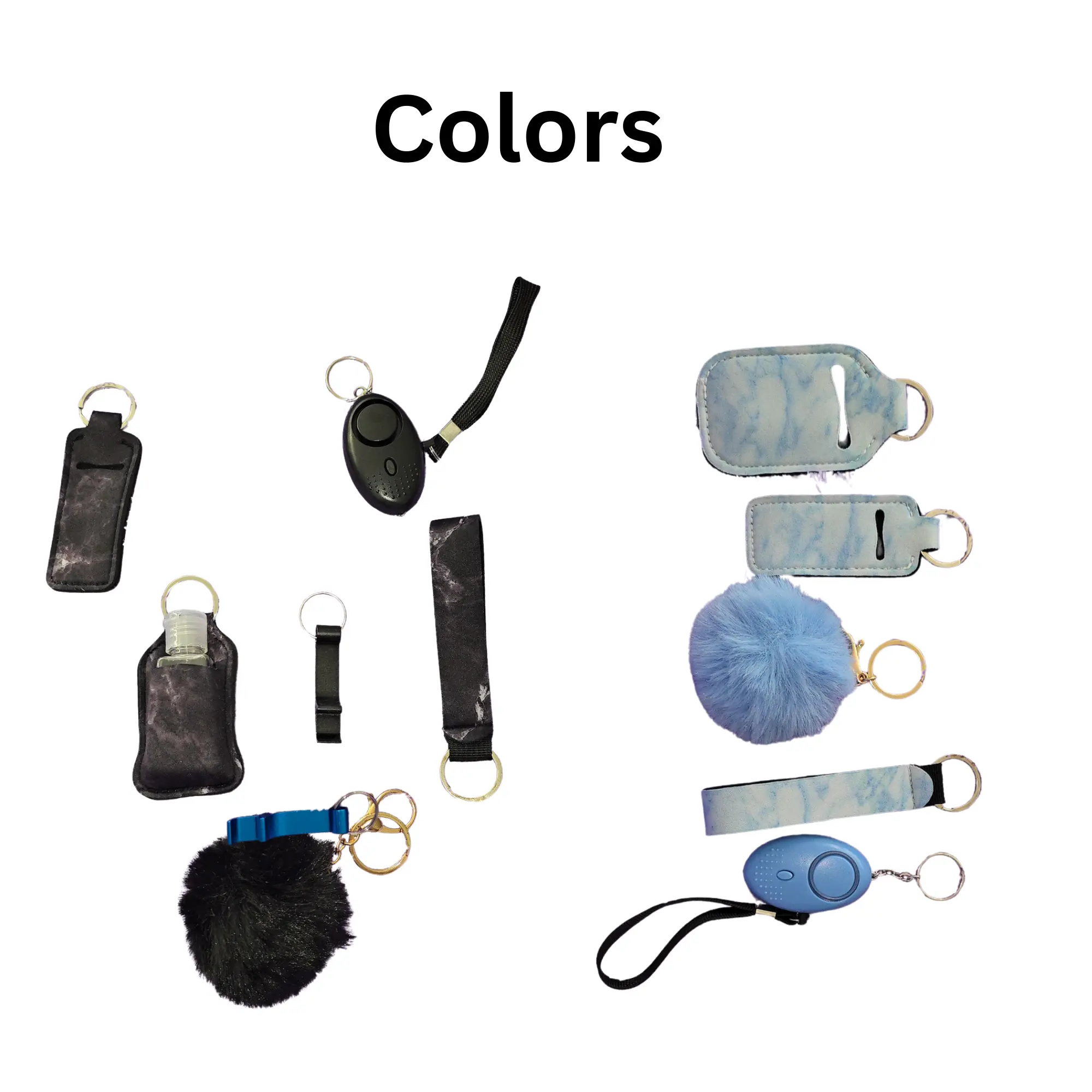 K-Pop Compact Practical Design Stylish Keychain Bundle Set - Keychain Kawaii with Alarm, Lanyard, and More