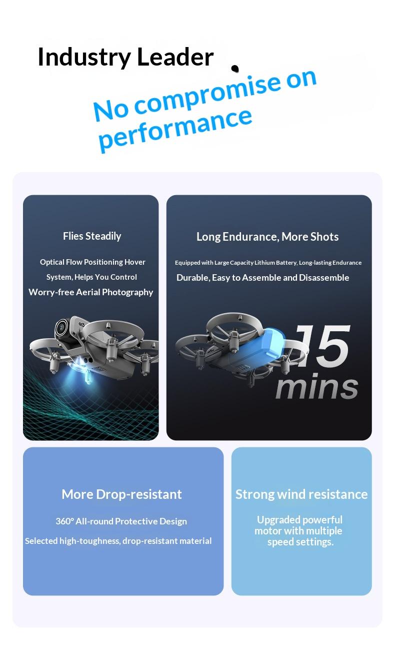 Small UAV Drone Optical Flow Positioning Stable Hovering Flight Dual Camera Aerial Photography Quadcopter Propeller Guard Foldable Design Easy Control Beginner Friendly Outdoor Flying Toy Small UAV Drone Optical Flow Positioning Stable Hovering Flight Dual Camera Aerial Photography Quadcopter Propeller Guard Foldable Design Easy Control Beginner Friendly Outdoor Flying Toy
