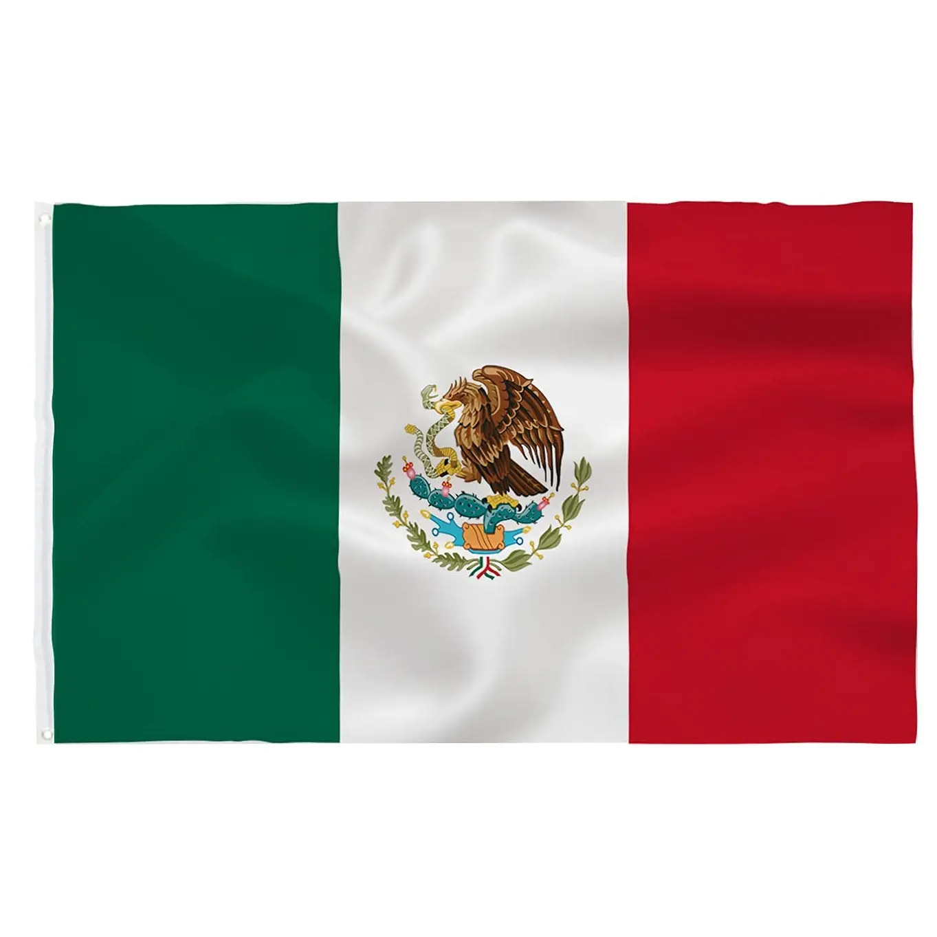 Mexico Single-Sided Flag 3x5 Foot- Mexican National Flags Indoor/Outdoor Quality Polyester with Vivid Color Brass Grommets Decorations summerwins