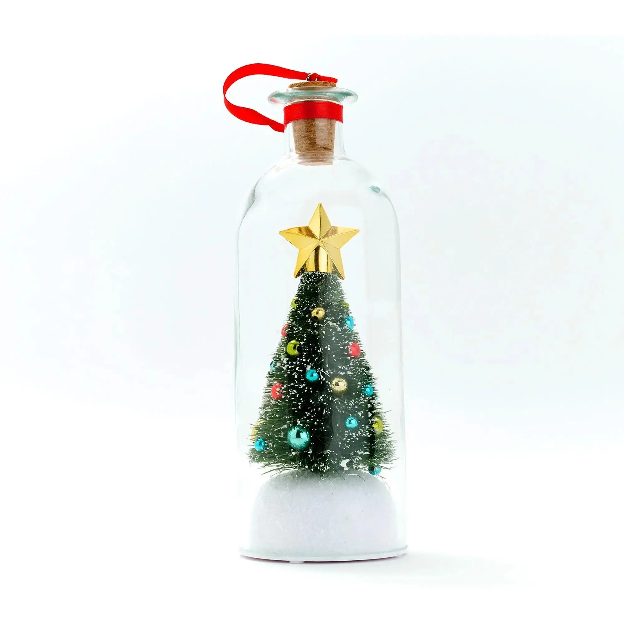 Mr. Christmas 8 in Glass Recordable Christmas Tree Message In A Bottle