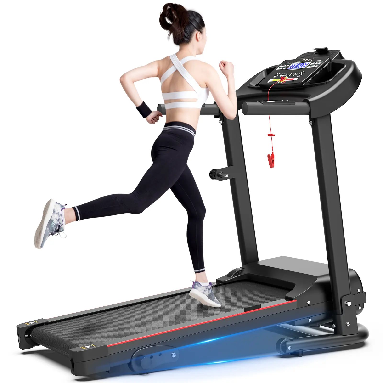 XMKEY Folding Home Fitness Treadmill with 3-Level Incline,265lbs,0.5–8.5MPH,5-Layer Shock Absorbing Belt,Bluetooth Connectivity,Easy to Move & Store – Perfect for Small Spaces,walking pad, Home Fitness Equipment, Home Workout Machine