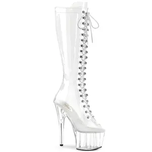 Pleaser Adore-2021C Women's Lace Platform Boots, All-Seasons Footwear