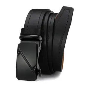 Men’s minimalist solid-color leather business belt—an ideal gift; a fashionable, casual, adjustable waist sash suitable for work and everyday wear; a stylish belt.