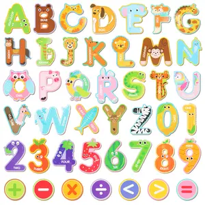 Animal Alphabet Magnets for Fridge, Large Magnetic Letters & Numbers Set, Cute ABC Learning Toys for Toddlers, Educational Spelling Game for Kids Age 3-5