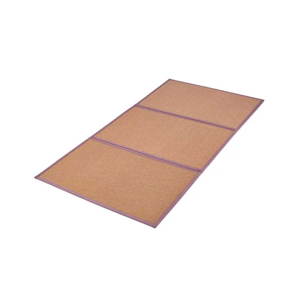 80in x 39in Large 12.7mm Unisex Foldable Handwoven Natural Rattan Tatami Mat - Non-Slip, Breathable, Easy-Clean Japanese Floor Mat for Meditation, Summer Relaxation