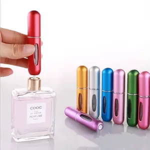5/8 PCS Portable Mini Refillable Perfume Bottle, 5ml Perfume Spray Bottle, Reusable Mini Pocket Perfume Atomizer for Travel Accessories Tin Canister Organiser Bottle