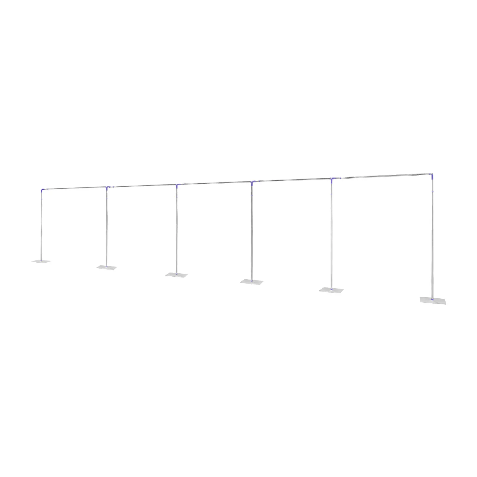 Heavy-Duty Metal Rectangle Balloon Arch Frame, Multifunctional Arch for Balloons (3m Height & 15m Width) Freestanding Base, Silver & Purple Party Decorations for Weddings, Parties, Party Balloons Decorations