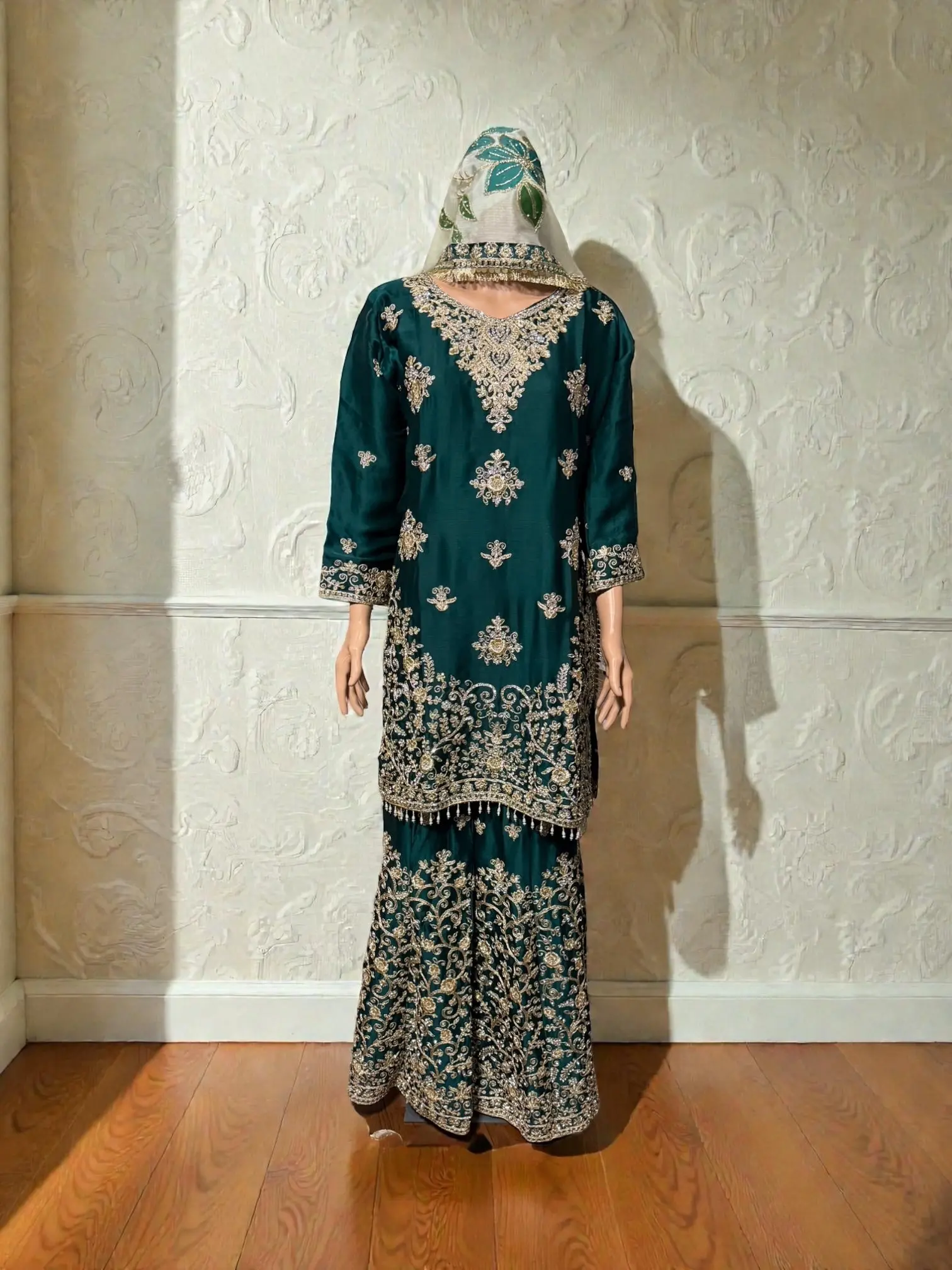 Russian Plazo Dress, Cultural Wear for Women