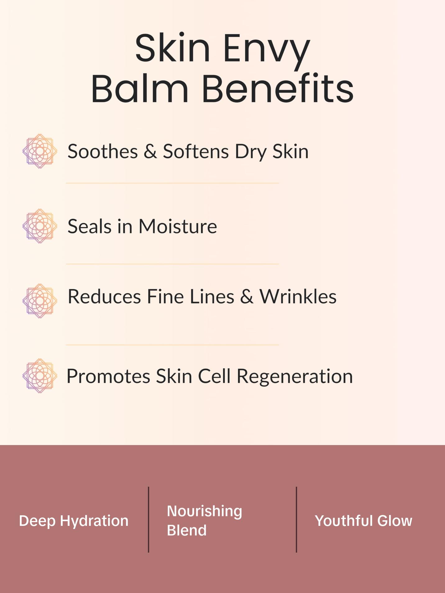 Skin Envy Balm - Natural Skin Care Treatment for Healthcare and Therapy - 100% Natural Ingredients
