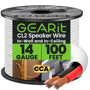 14/2 Audio Speaker Wire 14 Gauge CCA - CL2 Rated for In Wall Installation Accessories Aluminum