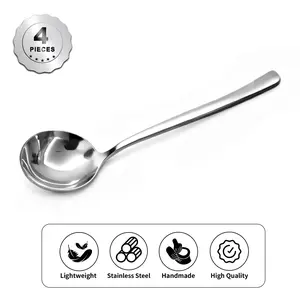 【AREL】4-Piece Stainless Steel Soup Spoon Set