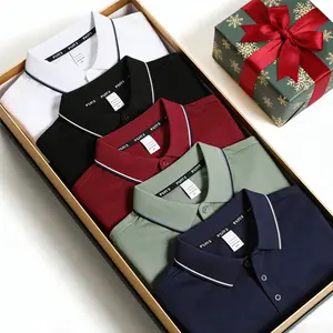 3-Pack Assorted Classic Men’s Short-Sleeve Polo Shirts, Regular Fit, Multicolor Options, Breathable and Comfortable Soft Fabric, Moisture-Wicking and Non-Stuffy Lightweight Casual Tops/Sports T-Shirts, Ideal for Business Outings Polo Jacket