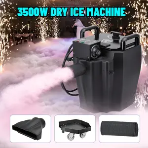 PAIDUN 3500W Dry Ice Machine with Rolling Board Stage Cloud Low Lying Fog Effect Wedding Show Birthday Party Event