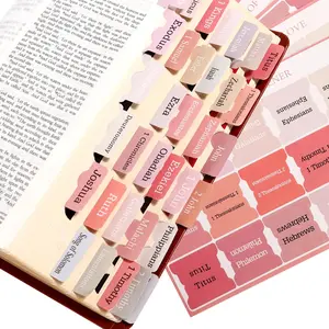 Women's Pink Bible Tabs for Study - Paper Index Tabs, Great Gift for Girls Women's Devotionals & Bible Reading (90 Tags)